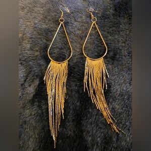 Elegant Gold Fringe Earrings